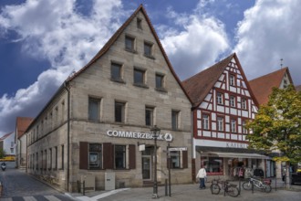 Historic residential and commercial building, built in 1869, conversion 1972, today Commerzbank,
