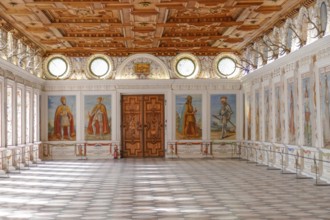 Spanish Hall, interior view, Ambras Castle, Innsbruck, Tyrol, Austria