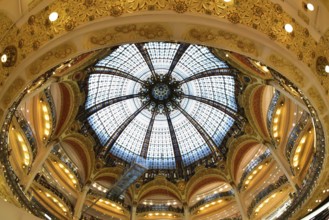 Glass dome of the Lafayette department store in Pris, France