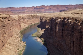 Marble Canyon, Arizona - The Colorado River in Marble Canyon, looking towards the Grand Canyon