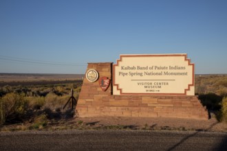 Fredonia, Arizona - The entrance to Pipe Spring National Monument. Ancestral Puebloans and Kaibab
