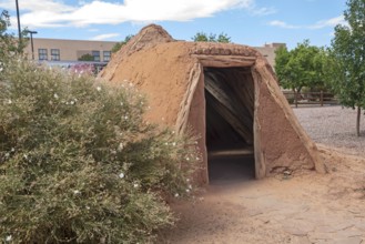 Kayenta, Arizona - A hogan at the Navajo Shadehouse Museum