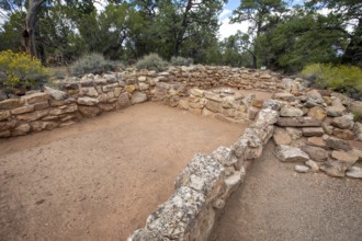 Grand Canyon National Park, Arizona - The Tusayan Ruin on the Grand Canyon's south rim. Part of the