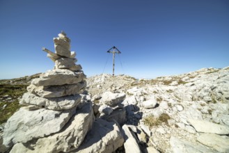 Summit Cross, Großer Daumen, 2280m, Allgäu Alps, Allgäu, Bavaria, Germany