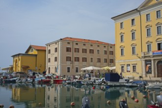 Marina and old town of Piran, Adriatic Sea, Piran, Istria, Slovenia