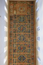 Painted wooden ceiling from the 13th century in the central nave of the nave depicting the Jesse