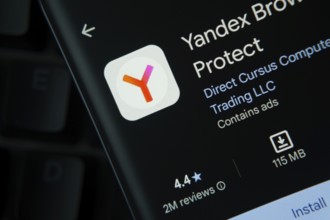 Dhaka, Bangladesh- 16 Oct 2025: Yandex Browser app from Google Playstore is displayed on a