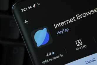 Dhaka, Bangladesh- 16 Oct 2025: Internet Browser app from Google Playstore is displayed on a