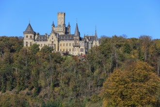 Marienburg Castle, former summer residence of the kings of Hanover, built in neo-Gothic style by