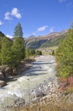 The Karlinbach is fed from the meltwater of glaciers and flows through the Vallelunga Valley in