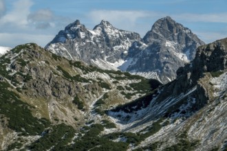 Trettachspitze, Mädelegabel and Hochfrottspitze, Allgäu Alps, Allgäu, Vorarlberg, Austria