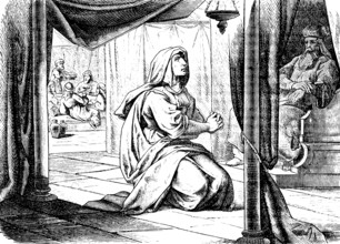 Anna prays at the Shrine at Silo, Priest Eli, First Book of Samuel, Chapter 1, Sorrows, Tears,