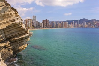 View from Balcon del Mediterraneo, Klein-Manhattan skyline, Benidorm, Valencia (region), Costa