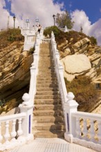 View from Balcon del Mediterraneo, stairs, Benidorm, Valencia (region), Costa Blanca, Spain