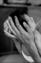 Germany, Berlin, 11.8.1992, midwife with child, baby