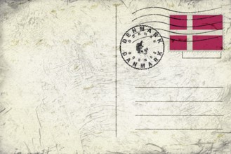 Denmark Odense Old Style Mail Envelope with Flag and Postmark