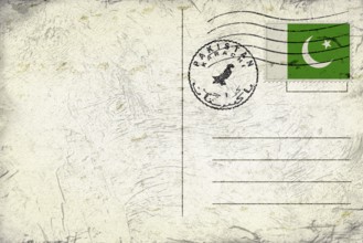 Pakistan flag Round Seal Map Design