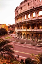 Colosseum at sunset. Rome, Province of Rome, Italy