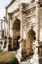 Arch of Septimius Severus (Arco di Settimio Severo) in the Roman Forum (Foro Romano). Rome,