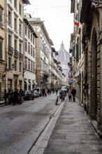 Street in historic center of Florence. Florence, Province of Florence, Italy. 18.12.2012
