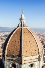 Florence Cathedral (Basilica di Santa Maria del Fiore) viewed from Giotto's Campanile. Florence,