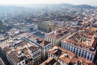City of Florence viewed from Giotto's Campanile. Florence, Province of Florence, Italy. 18.12.2012
