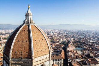 Florence Cathedral (Basilica di Santa Maria del Fiore) viewed from Giotto's Campanile. Florence,