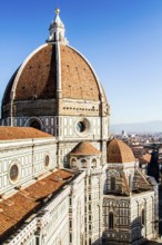 Florence Cathedral (Basilica di Santa Maria del Fiore) viewed from Giotto's Campanile. Florence,