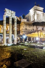 Forum of Caesar (Foro di Cesare), built between 1st century BC and 2nd century AD, with the colums