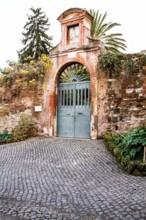 Gate at the entrance of Church of San Sebastiano al Palatino (Chiesa di San Sebastiano al Palatino)