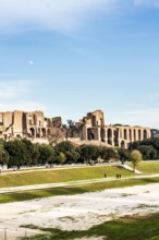 Circus Maximus (Circo Massimo), an ancient Roman chariot racing stadium and mass entertainment