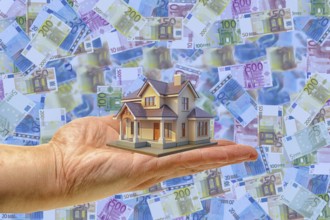 Symbolic photo, private real estate, housing market, lack of housing, finance, stock exchanges,