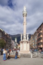 Maria-Theresien-Straße with Anna's Column, Old Town, Innsbruck, Tyrol, Austria