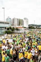 Manifestation for the impeachment of president Dilma Roussef on March 13th 2016. Florianopolis,
