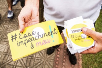 Manifestation for the impeachment of president Dilma Roussef on March 13th 2016. Florianopolis,