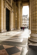 Columns at the entrance of Pantheon de Paris. Paris, France. 02.01.13