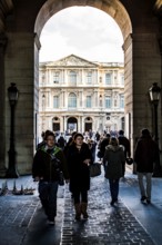 Tourists at Louvre Museum (Musee du Louvre). Paris, France. 01.01.13