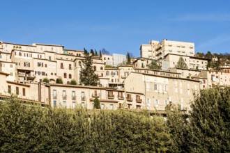 Buildings inside the walls of Assisi. Assisi, Province of Perugia, Italy. 22.12.2012