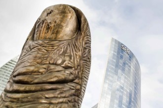 Sculpture in La Defense, a major business center in Paris. Paris, France. 31.12.12