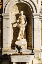 Statue in Belvedere Courtyard (Cortile del Belvedere) in Vatican Museum. Vatican City, Vatican City