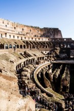 Interior of Colosseum. Rome, Province of Rome, Italy. 28.12.2012