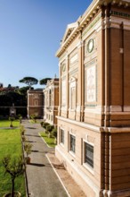 Internal facade of Vatican Museum viewed from Belvedere Courtyard (Cortile del Belvedere). Vatican