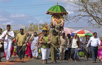 Puja at the Chamundeswar Hindu Temple on Chamundi Hill, Mysore or Mysore, Karnataka, India
