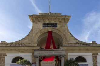 An old historic building in the old town. The fruit, meat and vegetable market in its former glory.