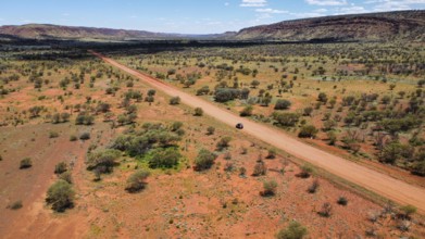 The Great Central road in Australia, photographed with a drone