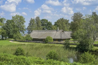 Farmhouse, thatched roof, Estonian Open Air Museum, Rocco al Mare, Tallinn, Estonia