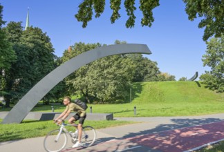 The Broken Line Monument, memorial in memory of the Estonia disaster, Tallinn, Estonia