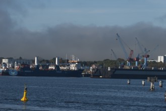 State capital Kiel, industry and shipyards in the Friedrichsort district, LINDENAU Werft GmbH,