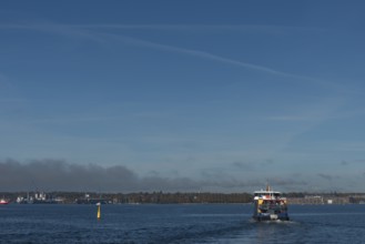 State capital Kiel, industry and shipyards in the Friedrichsort district, LINDENAU Werft GmbH.