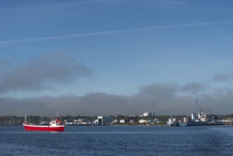 State capital Kiel, industry and shipyards in the Friedrichsort district, shipyard Gebr. Friedrich